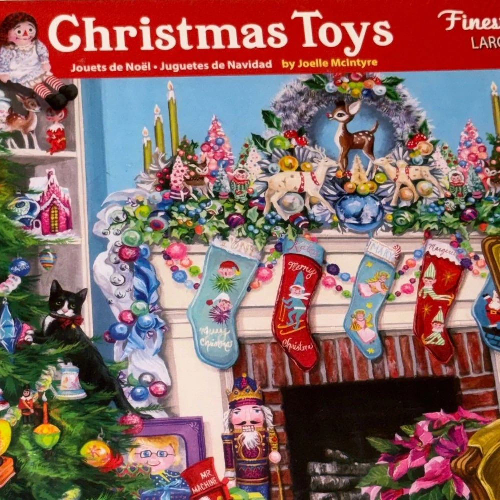 White Mountain Christmas “Christmas Toys” Puzzle - Festive Holiday Scene‎ NEW